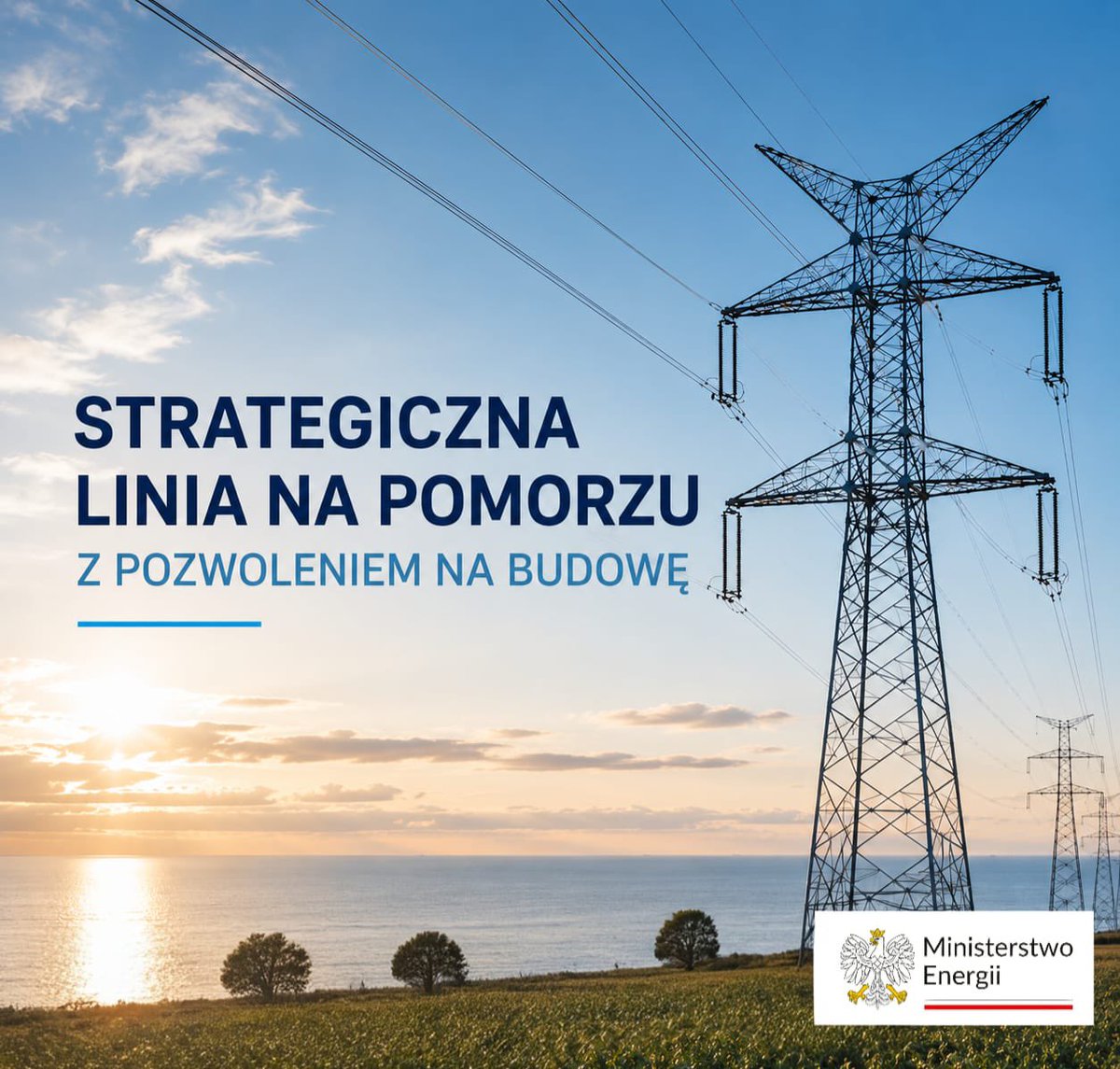 motykamilosz's tweet photo. ❗️Jest decyzja o pozwoleniu na budowę linii najwyższych napięć 400 kV Choczewo-Słupsk–Żarnowiec. To jedna z czterech strategicznych linii, którymi energia z morskich farm wiatrowych na Bałtyku już niebawem popłynie do krajowego systemu @pse_pl 🇵🇱 https://t.co/wv8YaNezcW