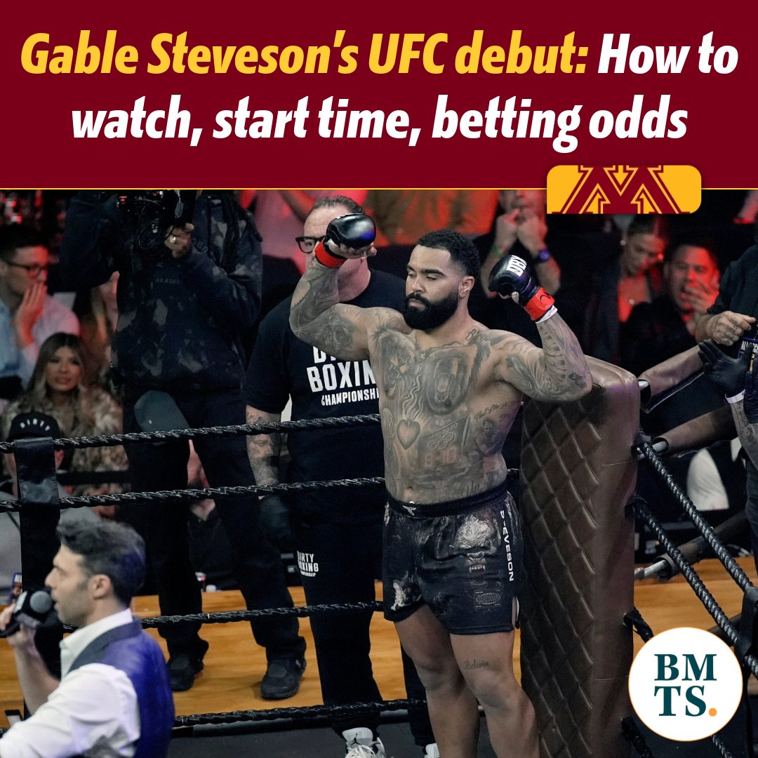 BMTNSports's tweet photo. Minnesota wrestling legend Gable Steveson is making his long-awaited UFC debut this Saturday. How to watch, start time and betting odds.

Read: https://t.co/jyHNH5Z26t https://t.co/9vbfwMv1DU
