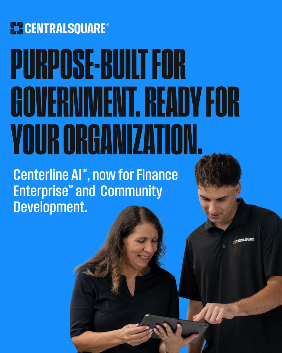 CentralSqTech's tweet photo. Centerline AI™ for Public Administration is a purpose-built AI workspace for public sector teams. 
See how Centerline eliminates manual work for your Finance and Community Development teams: https://t.co/90NjXRkQHk https://t.co/27nosggXjZ