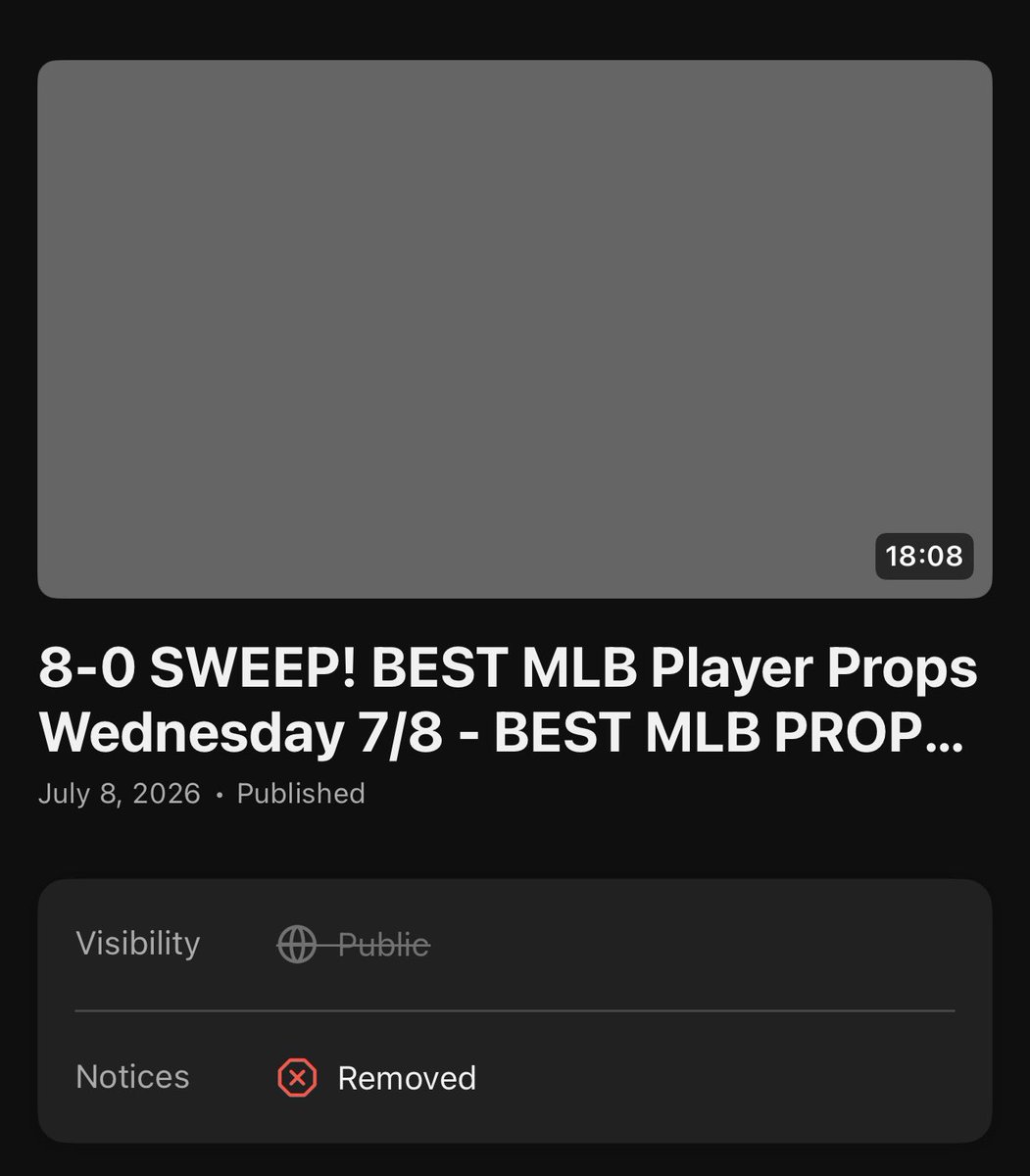 1CheesePicks's tweet photo. @TeamYouTube Hey.. I have haters reporting my videos. Can a human review this and get it reinstated? Thanks! https://t.co/ayGMk2kuYt