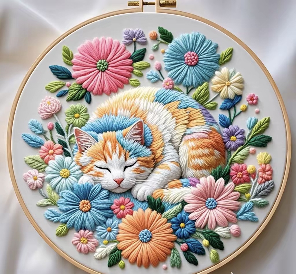 EugenKapitonov's tweet photo. [New: Handmade linen pouch with embroidered little cat! Perfect for holding tiny trinkets. Soft, cute, and made with love  #HandmadeCrafts] https://t.co/6fBEKHPXlx