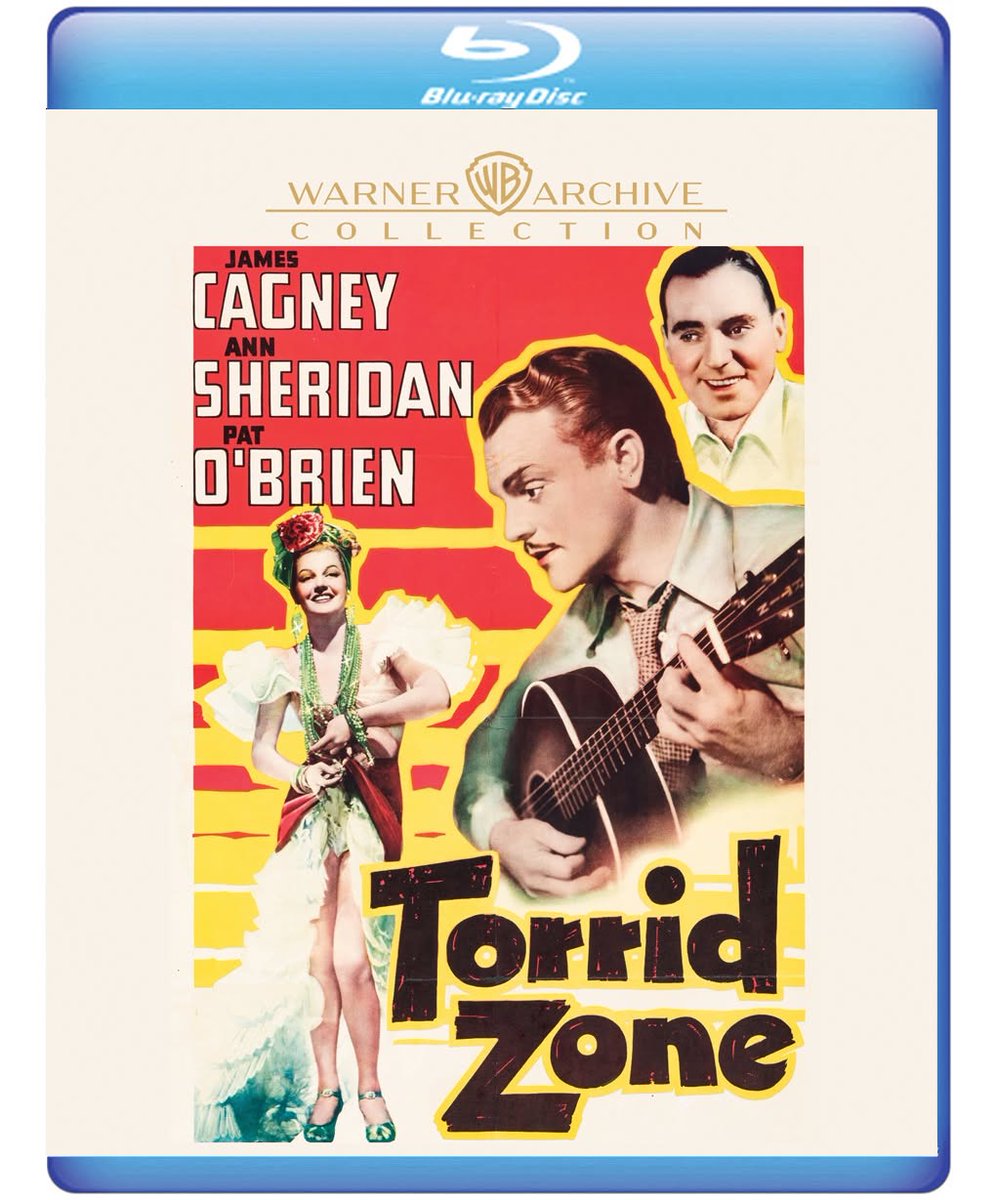 disc_connected's tweet photo. ***ANNOUNCEMENT***

Coming on August 18th on Blu-ray in the US from @WarnerArchive: #TorridZone (1940)!

Go Nick! Big shot Steve Case knows only one man can shape up his troubled banana-republic plantation-fireball Nick Butler. But Nick may be a little bit distracted. He’s just met stranded American Lee Donley, a chanteuse who can hold her own at a card table. Especially if she’s dealing. Off-screen pals James Cagney and Pat O’Brien team for the eighth time in this snappy action comedy. In a role widely cited as putting her on the movie fan’s map, Hollywood’s “Oomph Girl” Ann Sheridan portrays the wisecracking Lee. Now add superb support, zippy repartee, plus 950 banana trees planted over five backlot acres and the head is on. “You and your 14-karat oomph”, Cagney says in the film’s final clinch.

Special Features:
Vintage Newsreel
Classic WB Musical Short “Ozzie Nelson and his Orchestra,”
Classic WB Historical Short “Pony Express Days,”
Oscar®-nominated classic WB cartoon “A Wild Hare”
Original theatrical trailer

NEW 2026 1080p HD MASTER FROM 4K SCANS OF THE ORIGINAL NITRATE CAMERA NEGATIVE!
Running Time: 88 Minutes
B&W
Aspect Ratio: 16x9 1.37:1 with side mattes
Audio Specs: DTS-HD MA 2.0 Mono
Subtitles ENGLISH SDH
NOT RATED
Directed by William Keighley
Cast: James Cagney, Ann Sheridan, Pat O’ Brien, Andy Devine

#BluRay #PhysicalMedia #BluRays #BoutiqueBluRay #CultMovies #DiscConnected #WarnerArchive #JamesCagney #AnnSheridan #PatOBrien