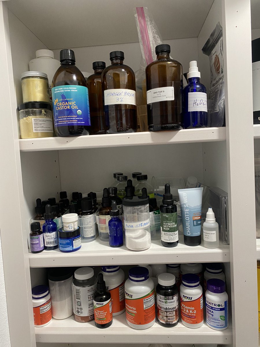 deborah55387553's tweet photo. I have used some turpentine. Might add it to my arsenal: DMSO, Castor Oil, Chlorine Dioxide, IVM,  Fenben, Meth Blue and a crap ton of others stuff… https://t.co/eoVZETg3e5