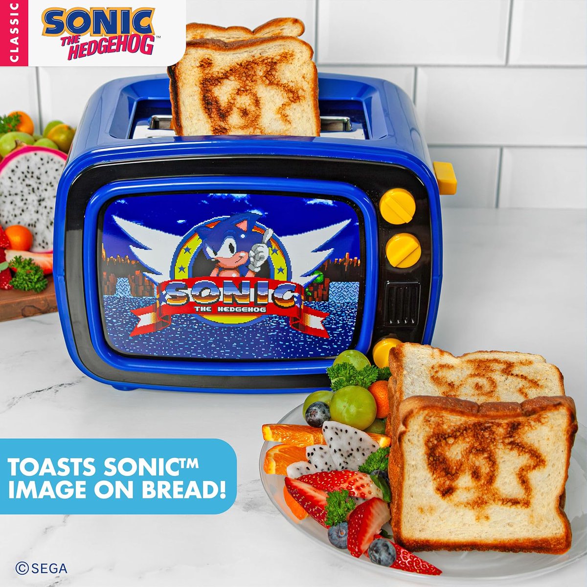 IGNDeals's tweet photo. Did you ever look at your toaster and wish it were shaped like a TV and had the Sonic the Hedgehog title screen on the side, but also lit up and burned a portrait of Sonic onto your toast? If so, this is the best day of your life. https://t.co/75L97DtsQq #ad https://t.co/XfhSsGBQZX