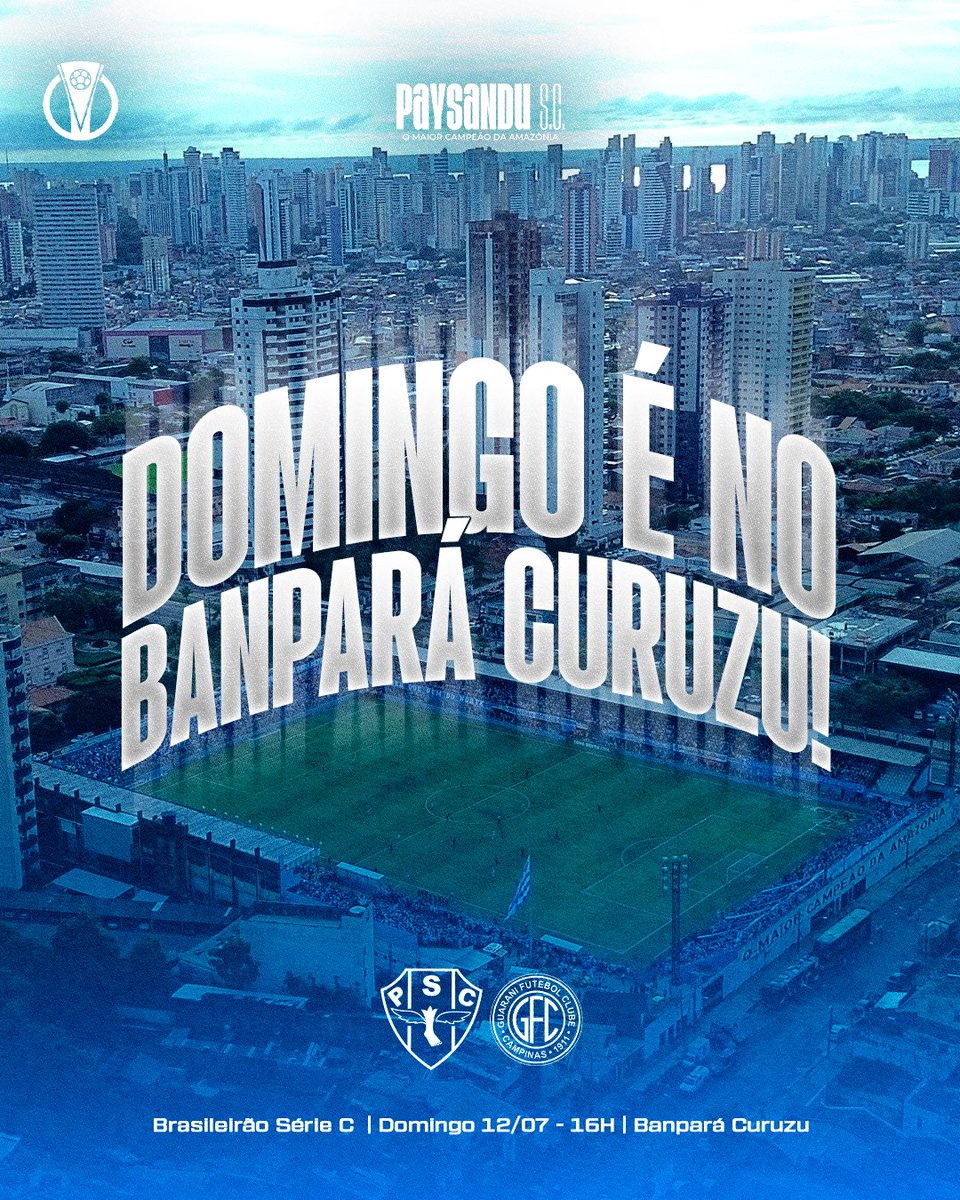 Paysandu's tweet photo. DOMINGO É DIA DE BANPARÁ CURUZU!!! 🏟️💙

🔗https://t.co/lt1l4AAdsc

💻 Abraão Silas / Paysandu 

#VamosPaysandu https://t.co/qR99gPA9Tt