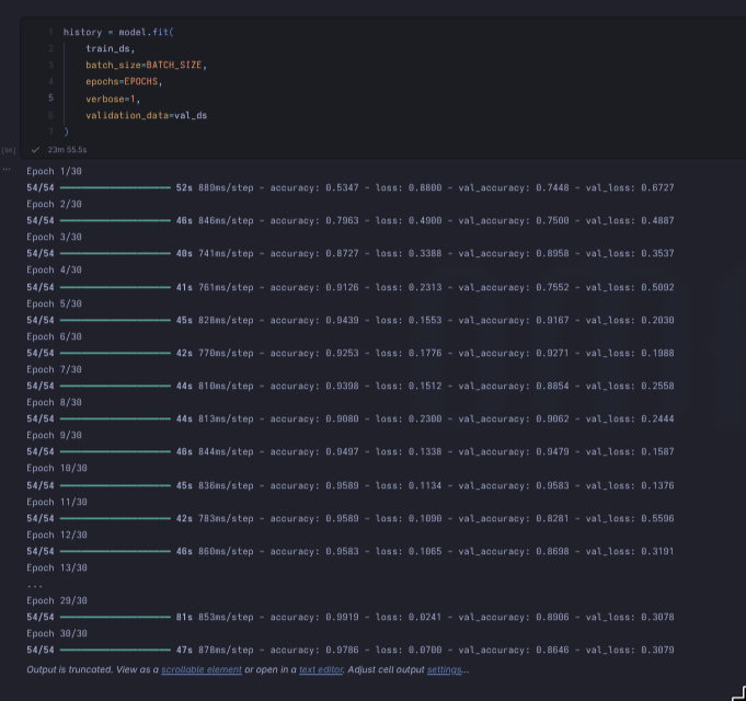 m76760052's tweet photo. #LSPPDay39
- Built and trained a CNN for potato disease classification
- Evaluated model performance using accuracy and loss metrics
- Generated predictions on test images and exported the trained model
@lftechnology #60DaysOfLearning2026 #LearningWithLeapfrog https://t.co/ZKkJQeXn2T