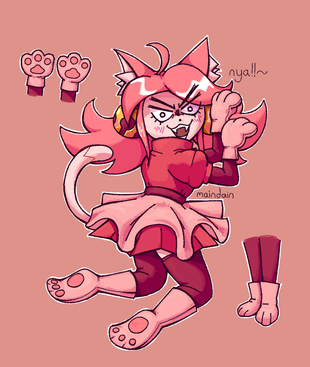 maindained's tweet photo. mew mew paw socks paw gloves #undertale (day 106) https://t.co/xyH2pHRnb7