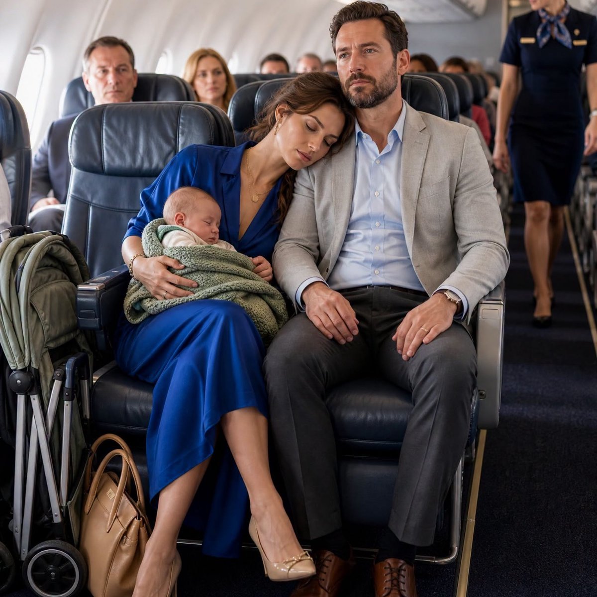 feelgoodtale's tweet photo. The flight attendant smiled at our baby then suddenly looked at my husband & turned pale. Five minutes later she whispered "Sir Can you come with me for a moment?"

I still remember that flight like it happened yesterday.

Our Beloved Son John was only three months old and finally asleep in my arms.

My husband Martin followed the flight attendant and I thought maybe there was a problem with our seats.

When he came back his eyes were full of tears.

The flight attendant had recognized the small silver bracelet on his wrist.

She said she had worked the flight 18 years earlier When a scared little boy lost his parents during an emergency landing.

That boy was Martin. She never forgot his face.

Before we landed She sweetly hugged him and said => "Today I got to see the little boy I prayed would have a happy life."

Some moments stay with your Heart Forever.