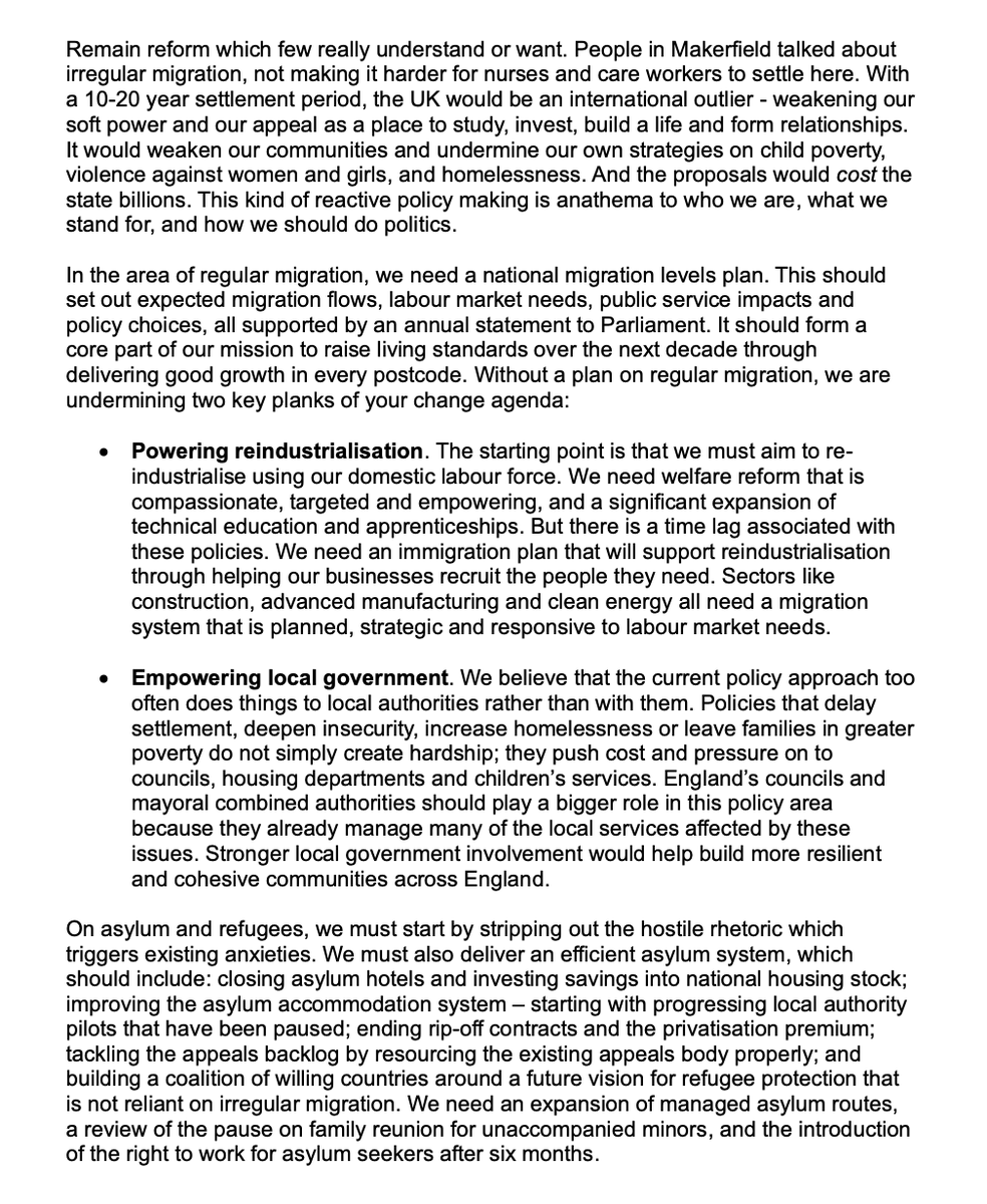 PolitlcsUK's tweet photo. 🚨 NEW: Nearly 80 Labour MPs have signed a letter demanding Andy Burnham scraps Shabana Mahmood’s immigration reforms 

"We need an expansion of managed asylum routes, a review of the pause on family reunion and the introduction of right to work for asylum seekers" https://t.co/qj6wuNemRs