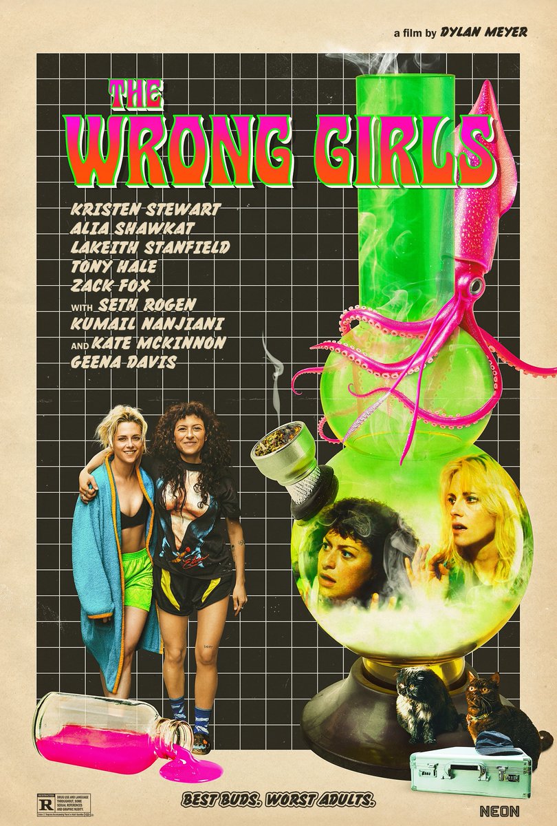 neonrated's tweet photo. Bring Your Own BFF. Kristen Stewart and Alia Shawkat are THE WRONG GIRLS. Written and directed by Dylan Meyer. Opens only in theaters August 14. https://t.co/aGjDQUkkIw