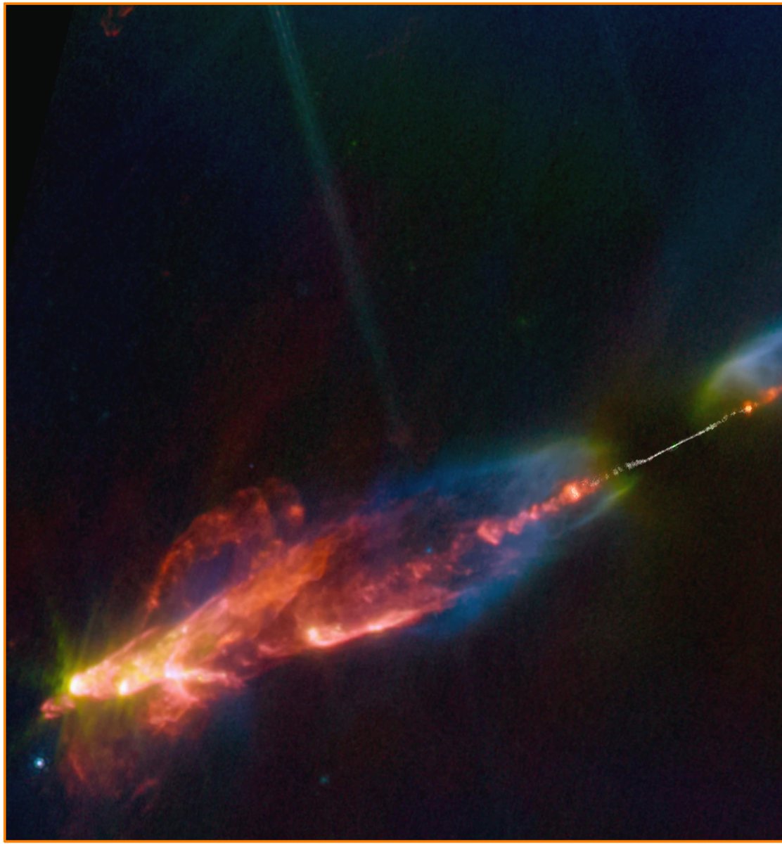 ALMAObs_esp's tweet photo. ✨Lo que ves es la protoestrella HH 211, tiene unos 35.000 años, sólo el 6 % de la masa del Sol y está ubicada a 1.000 años luz.

Posee un brillante jet bipolar, y se trata de uno de los pocos casos conocidos en los que se ha detectado un campo magnético ➡️https://t.co/KOvBxy4kVH https://t.co/CACLyKC0hF