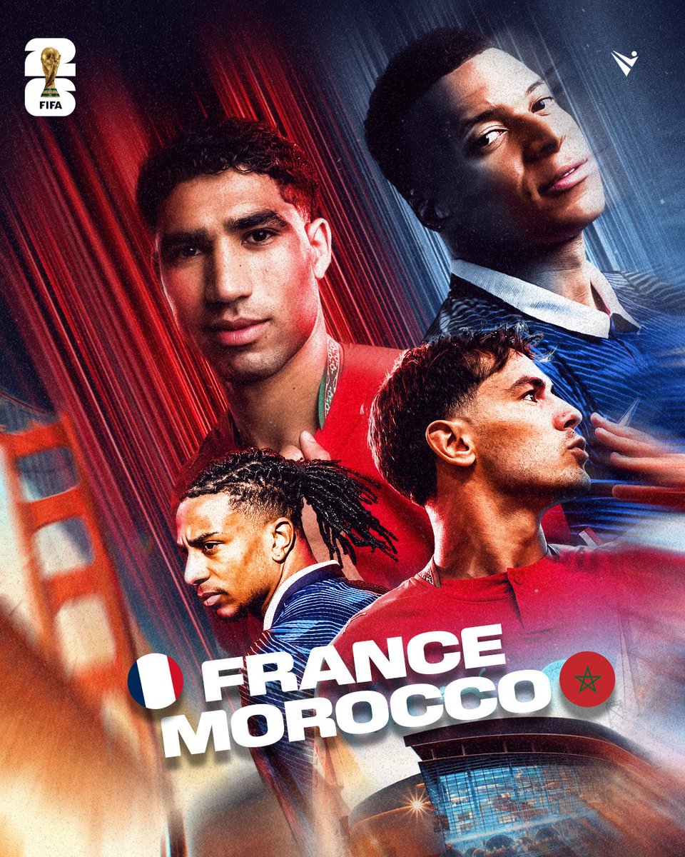 Vitons_Graphixx's tweet photo. France vs Morocco 
Designed by me ⭐🖌️
◍
Available for freelance gigs &amp; commissions, Let’s create visuals that stand out.

Send a DM / 
📩 vitonsgraphixx@gmail.com

#smsports  | #worldcup https://t.co/1TjzY3OgLL
