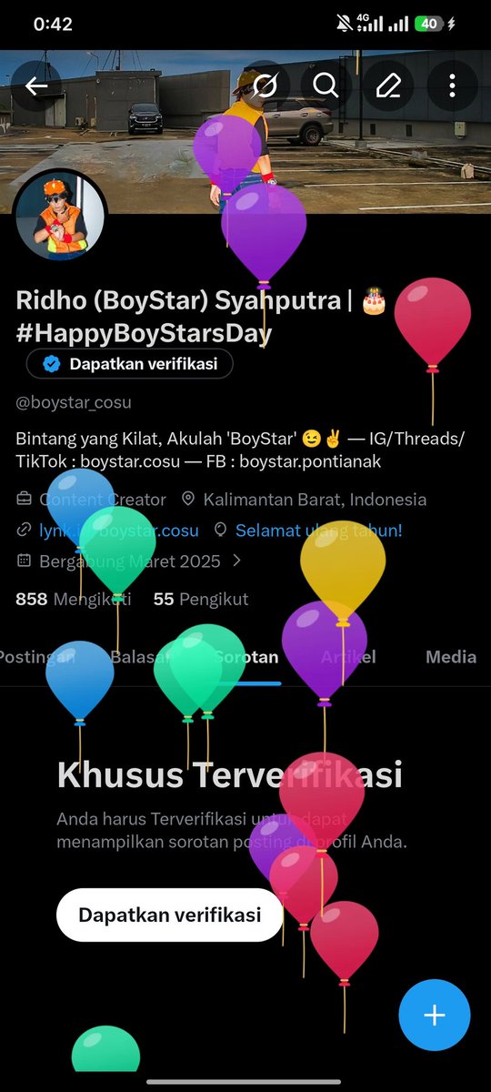 boystar_cosu's tweet photo. YUUHHHUUU... 😆
BALONKU SUDAH MUNCUL... 🥳 https://t.co/VuIwkPiiq7