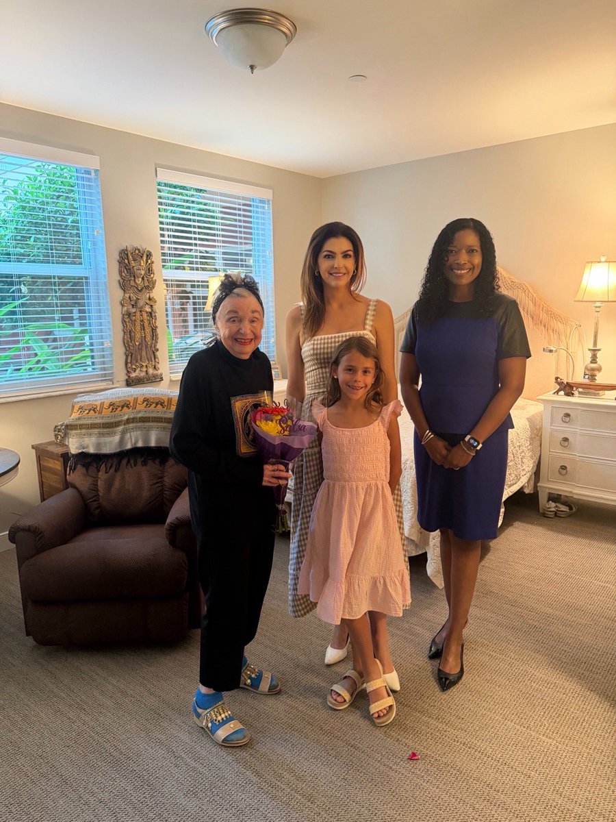 CaseyDeSantis's tweet photo. For many seniors, the greatest gift we can give is our time.

Today, @SHarrisFL, Madison and I announced a new initiative connecting churches with nursing homes and assisted living communities across Florida — creating opportunities to spend time with seniors, to hear their lifetime of experiences, and to remind them that people genuinely care about their well-being.  

No one should have to face life's final chapter alone.
