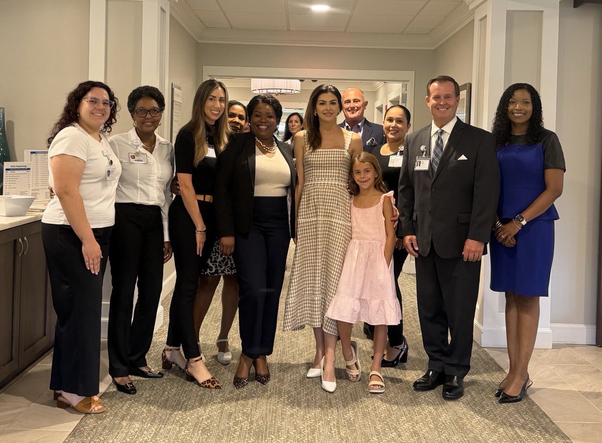 CaseyDeSantis's tweet photo. For many seniors, the greatest gift we can give is our time.

Today, @SHarrisFL, Madison and I announced a new initiative connecting churches with nursing homes and assisted living communities across Florida — creating opportunities to spend time with seniors, to hear their lifetime of experiences, and to remind them that people genuinely care about their well-being.  

No one should have to face life's final chapter alone.