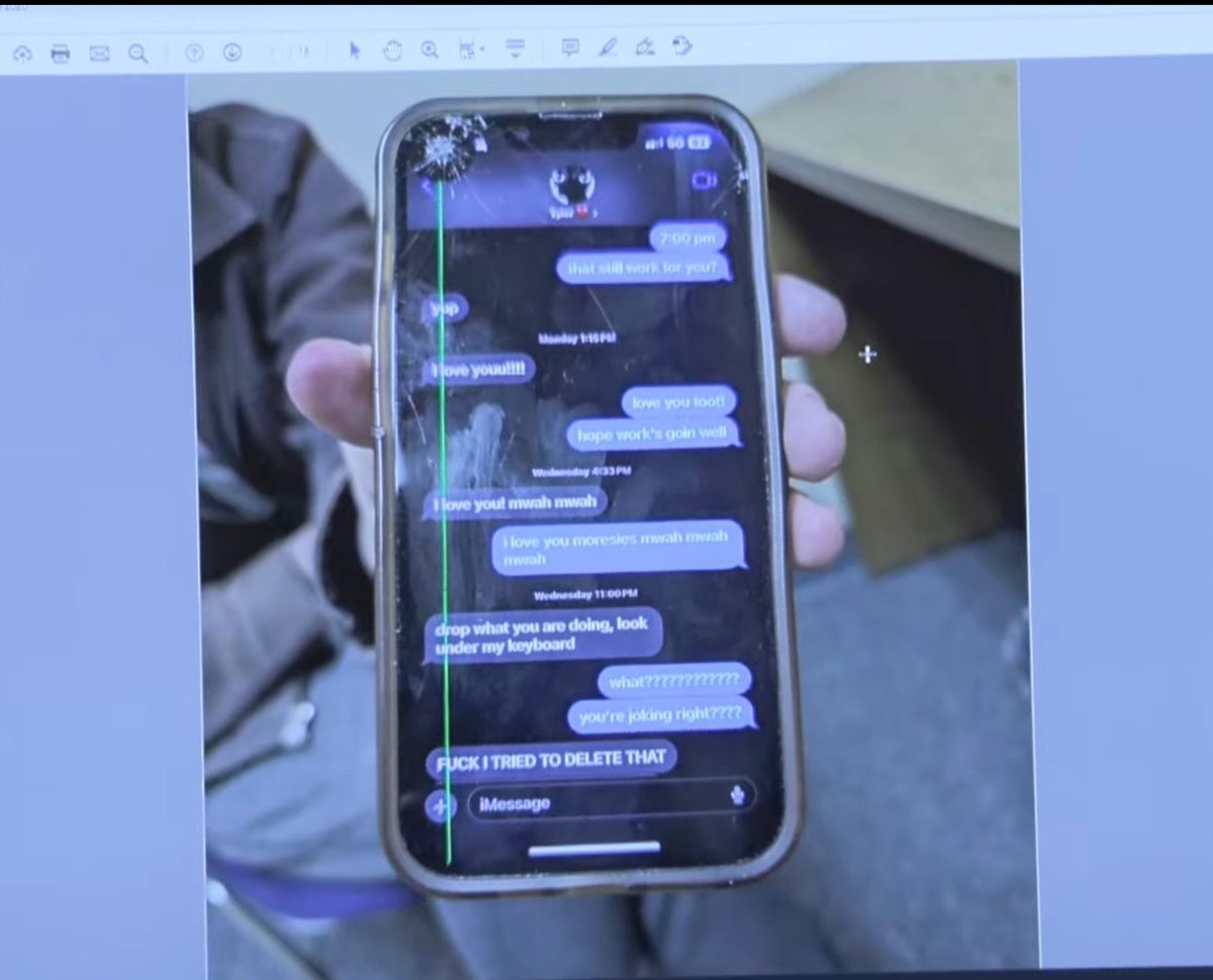AndrewKolvet's tweet photo. Here are images of the text messages exchanged between Tyler Robinson and Lance Twiggs which includes his confession and attempt to retrieve his rifle. https://t.co/CLd6pW2xAO