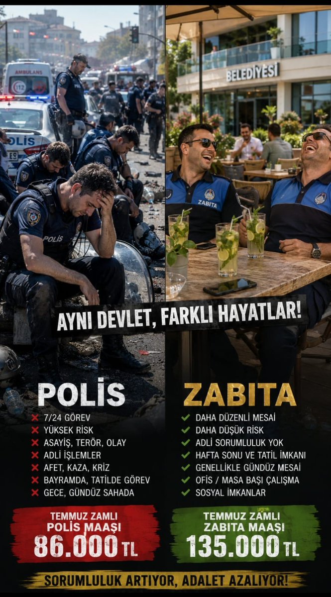 Muratak63448740's tweet photo. Bir polis memuru niye bu kadar düşük maaş alır #PoliseFazlaMesai https://t.co/rlt46qyMvo