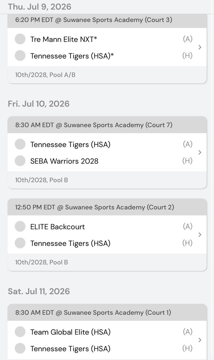 BCaudill_2028's tweet photo. Schedule for @hoopseen Best of the south! Bracket play to follow
@RyleyMcclaran @tigers950 @TigersTennessee @Coach_Jordan4 
#recruit #pointguard #studentathletr https://t.co/iIcUiwITAs