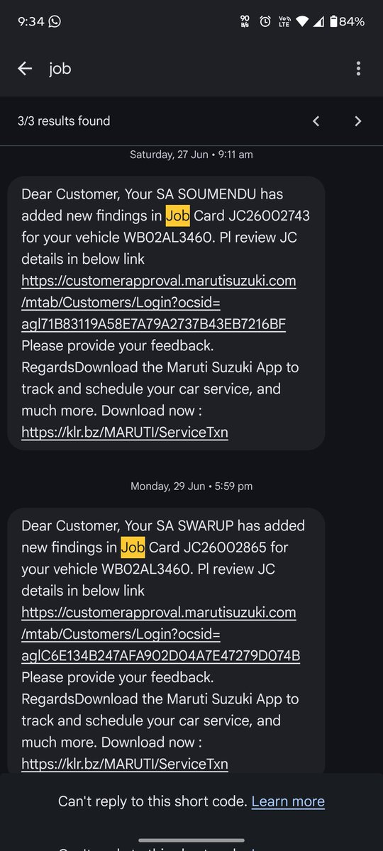 BoseSatya90's tweet photo. @duggu_sapto @Maruti_Corp 27 Jun'26: Vehicle serviced. 28 Jun'26: Engine warning light &amp; drivability issues. Advised to drive home but the car jerked on the way. 29 Jun'26: Vehicle picked up. Over a week later, I am still being asked to pay for ECM replacement. Very disappointing.@Maruti_Corp https://t.co/U4pWULuJME