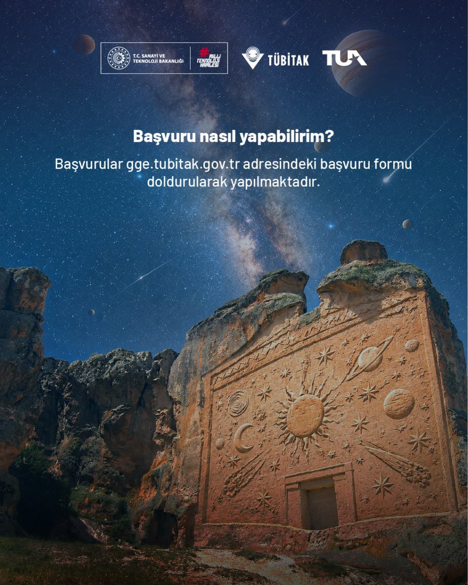 Tubitak's tweet photo. TÜBİTAK Gökyüzü Gözlem Etkinliği hakkında en çok merak edilen soruları sizin için bir araya getirdik! 🌌

🔭 Başvuru sürecinden yanınızda getirmeniz gereken eşyalara ve etkinlik alanına kadar merak ettiğiniz pek çok sorunun yanıtı bu gönderide.

Etkinliğe katılmayı planlıyorsanız göz atmadan geçmeyin! 🤗

📌 @TCSanayi 
📌 @tuajans 
📌 @bilimletoplum

Merak ettiğiniz tüm soruların yanıtları ve hâlâ başvuru yapmadıysanız başvuru işlemleri için: 👇🏻
https://t.co/BQKliN57hE