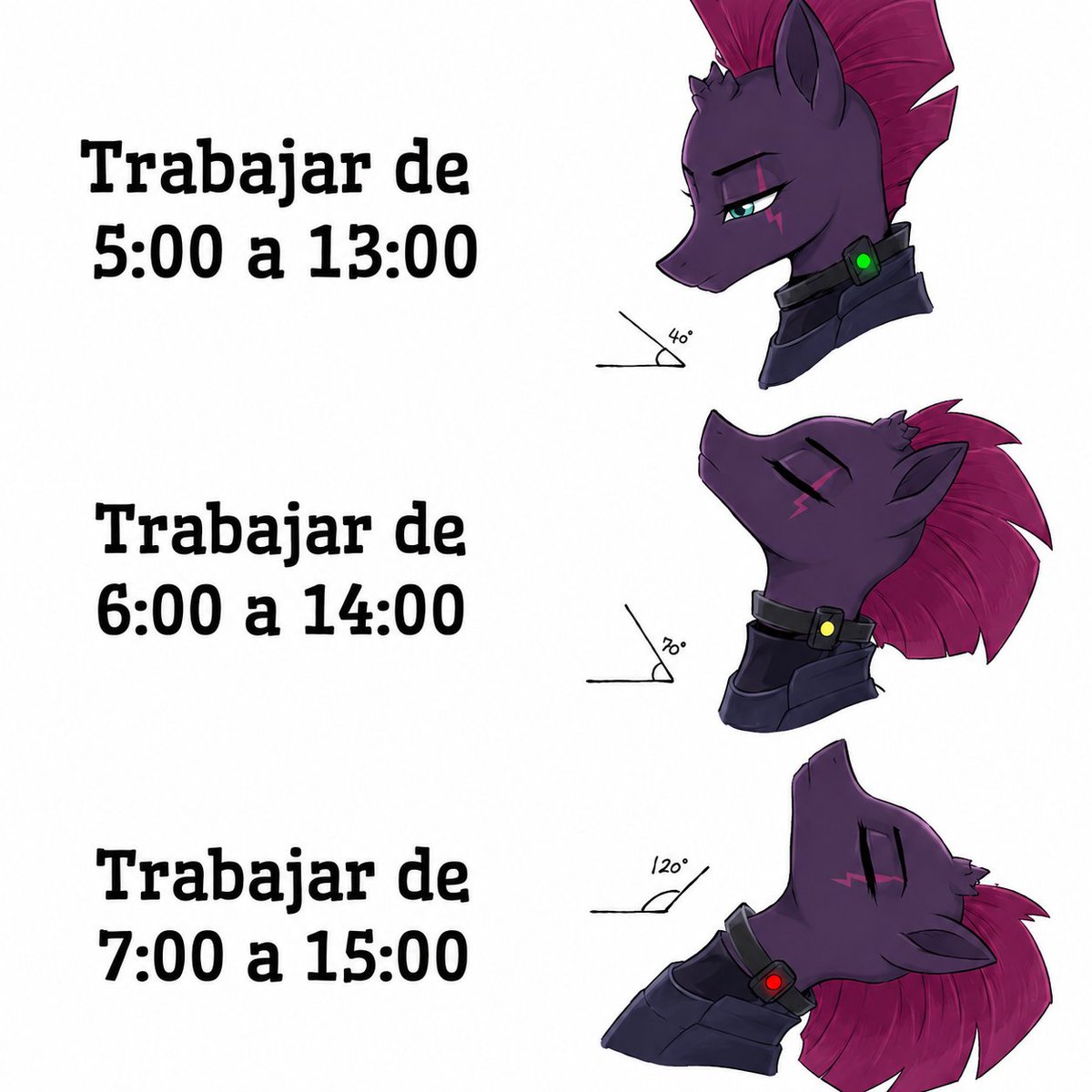 Patiphatchwn's tweet photo. The later the start time… the more energy disappears by the end of the shift! Who else feels this way every workday? 🙋‍♂️💀

#TempestShadow #WorkLifeBalance #WorkStruggles #MLP #MyLittlePony #OfficeHumour #ShiftLife #TiredMode #RelatableContent https://t.co/viYQuyPNAZ