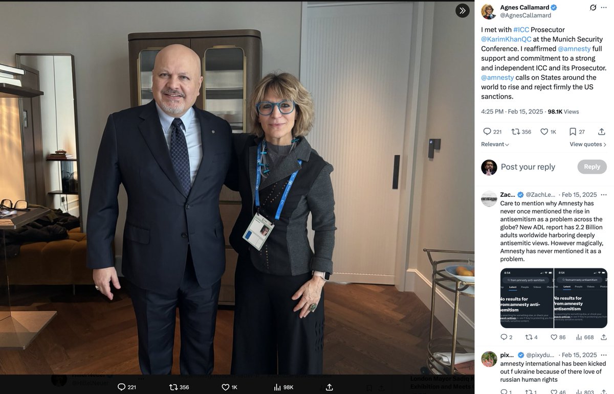 HillelNeuer's tweet photo. .@AgnesCallamard @amnesty Shame on you. You embraced a rapist. You threw his victim under the bus — a young Malaysian female lawyer. All for your radical hateful agenda.

You knew:
⭕️https://t.co/loG1LAZcFu
⭕️https://t.co/LnIIJRbLHD
⭕️https://t.co/yXxY0HOh8N
⭕️https://t.co/gh8SXjAlxq