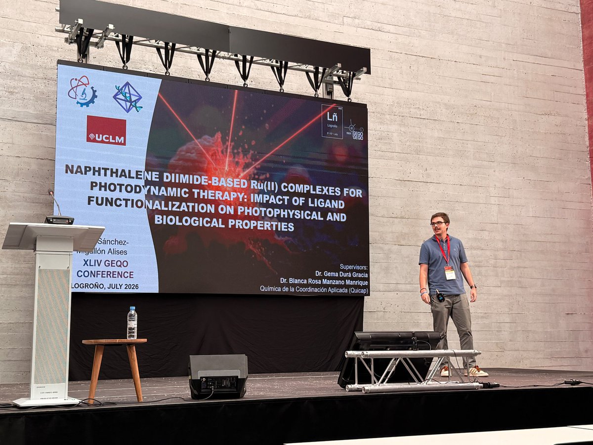 quicap_lab's tweet photo. 🎤 It's been a busy day for @quicap_lab at @GEQOLogrono26! Here are some pictures of the flash talk of @mariosalises and the two poster presentations of @jesus696hp and @Carlos_GN1.

@geqo_rseq @FCTQ_uclm @IRICA_uclm @UCLMdivulga @NETWOASIS https://t.co/OjlxSCTijp