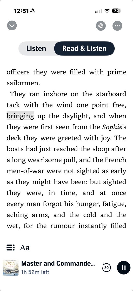 NancyAFrench's tweet photo. Did you guys know Audible had this function? You can follow along with the text as the book is read! https://t.co/Cpu7KIH92t