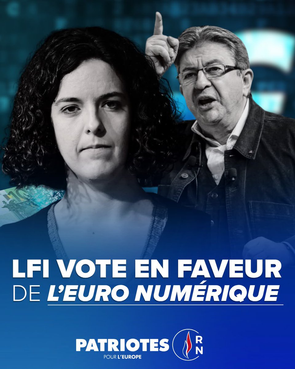 v_joron's tweet photo. En revanche, #LFI vote pour l’Euro numérique comme pour le pass sanitaire durant le  Covid. https://t.co/24YVBE088Q