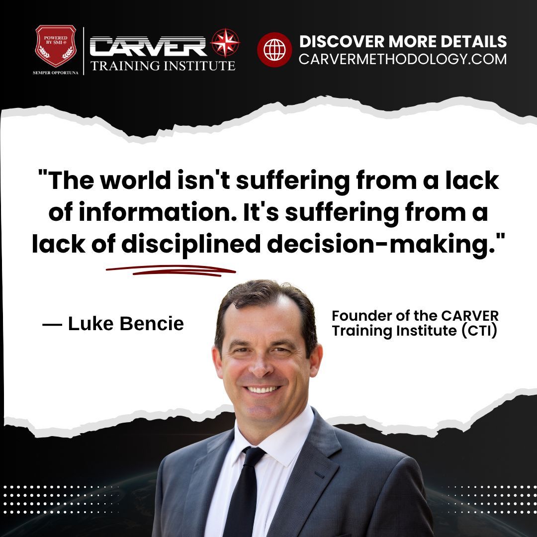 LukeBencieSMI's tweet photo. "The world isn't suffering from a lack of information. It's suffering from a lack of disciplined decision-making.”
— Luke Bencie
Learn more: https://t.co/1RzOzIPMUe
#CARVER #DecisionAdvantageSystem #DecisionMaking #IntelligenceAnalysis https://t.co/v7TvfygLcs