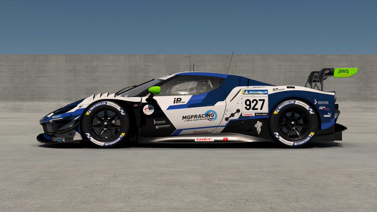 GWEC_GT7's tweet photo. 新チーム登場！
#GWEC_GT7 スパ8時間　開催直前紹介

PRO-AM CLASS
No.927 MGP Racing
Ferrari 296 GT3
①inoryuu
②UD_Tenna_ST6698
③hadakadebanezumi

チーム応援タグ: #fightmgp | @MGPRacing_ https://t.co/7IVijKpv5J