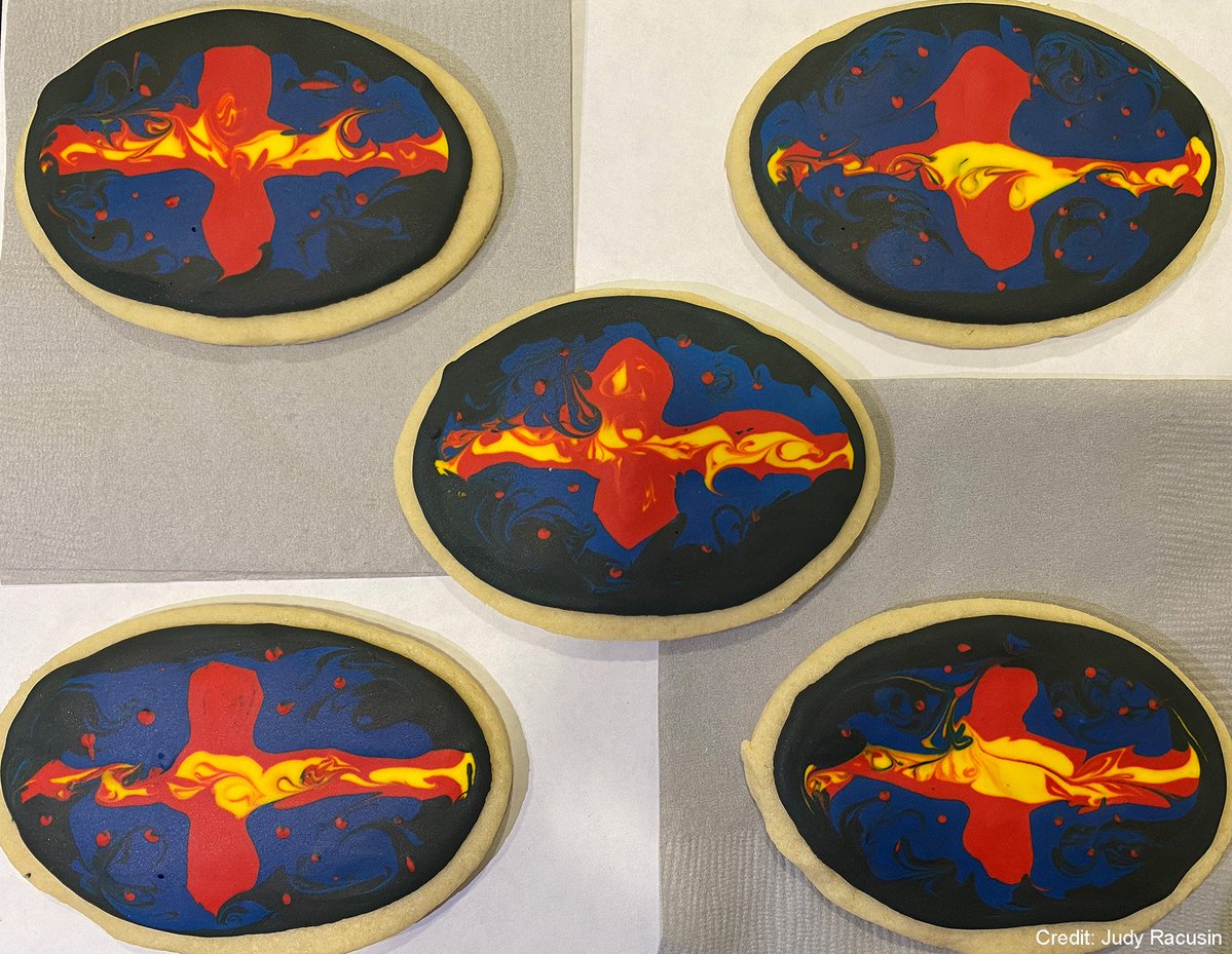 NASAUniverse's tweet photo. Want to make stellar treats like the members of our Fermi satellite team? Then check out the yummy sugar cookie recipe in the Fermi e-book, “Our High-Energy Universe: 15 Years with the Fermi Gamma-ray Space Telescope”: https://t.co/C92Xi4iIdA #SugarCookieDay https://t.co/PrH8dUp62j