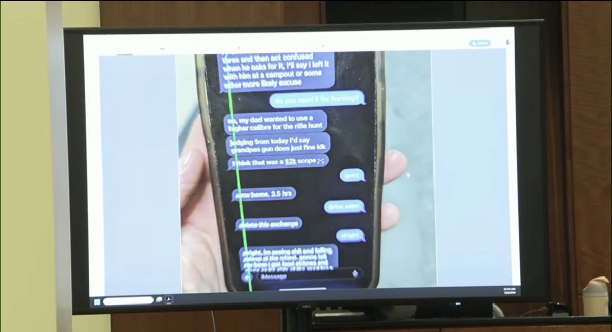 gatorgar's tweet photo. Remember when everyone said the transcript of text messages between Tyler Robinson and Lance Twiggs were “obviously” fake?

Here’s an image of Lance Twiggs showing the messages to investigators on his own phone. https://t.co/pYvtY546rq
