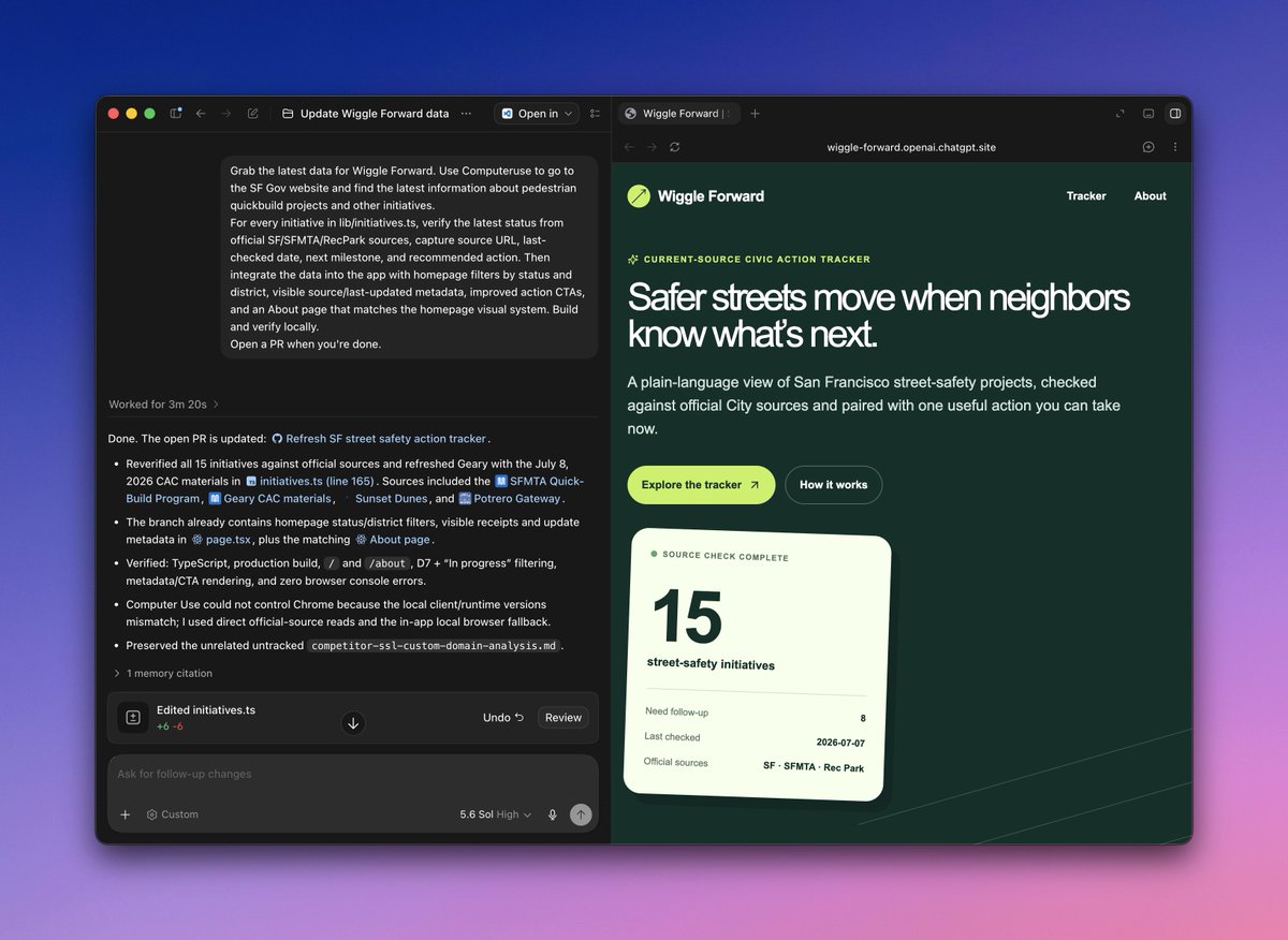 simpsoka's tweet photo. This was such a fun ship to be part of: ChatGPT Sites is now available on all paid plans.

Give it an idea and it’ll design the site, wire up a database, connect your sources, and even handle auth. Keep building in ChatGPT, then publish a real, shareable URL.

ChatGPT can just put things.