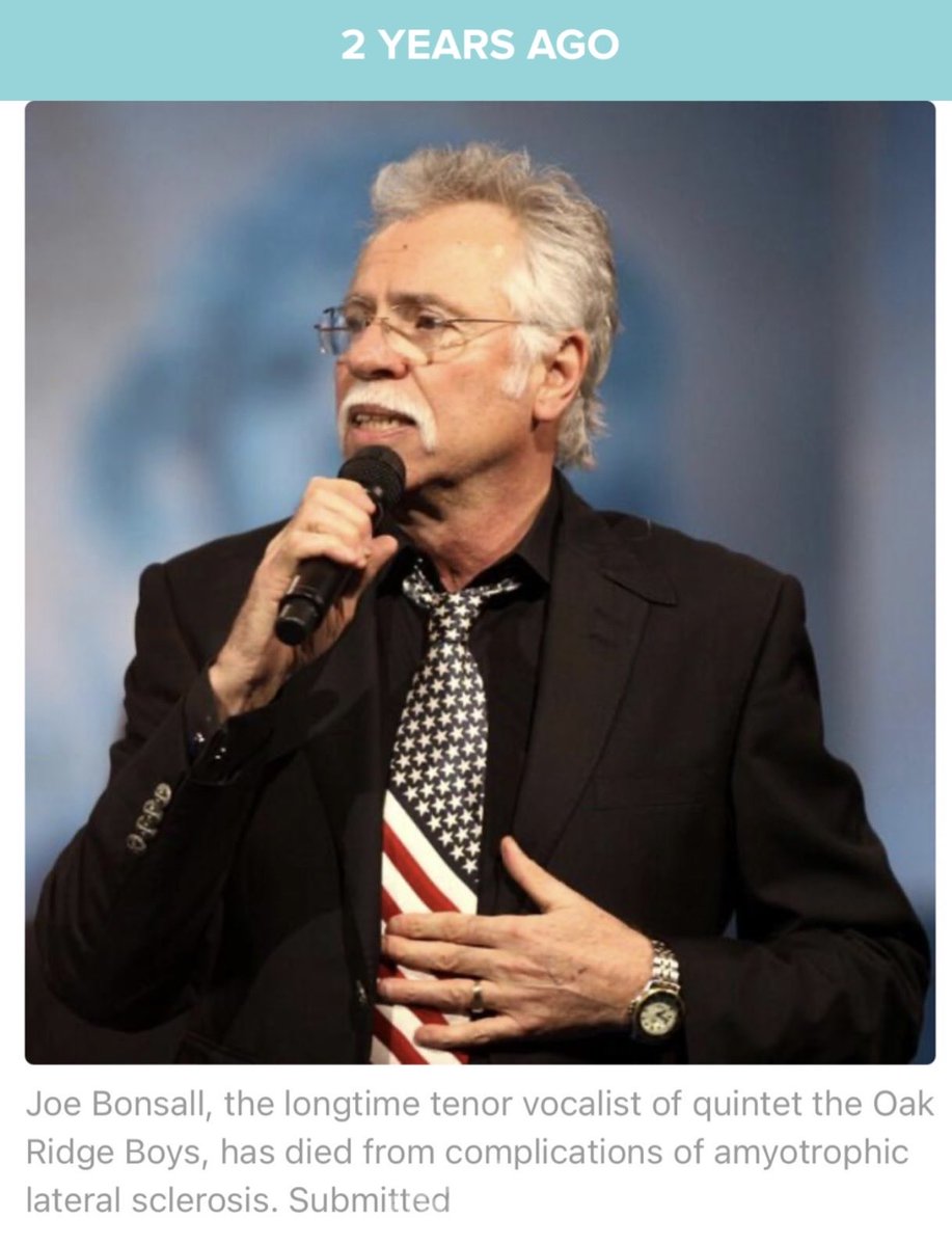 CathyStandish's tweet photo. Joe Bonsall.

May we never forget those who traveled through #ALS before.  

#Thursday #OakridgeBoys @iamalsorg @alsnewstoday @alsassociation @ https://t.co/rSBtTvHHUM