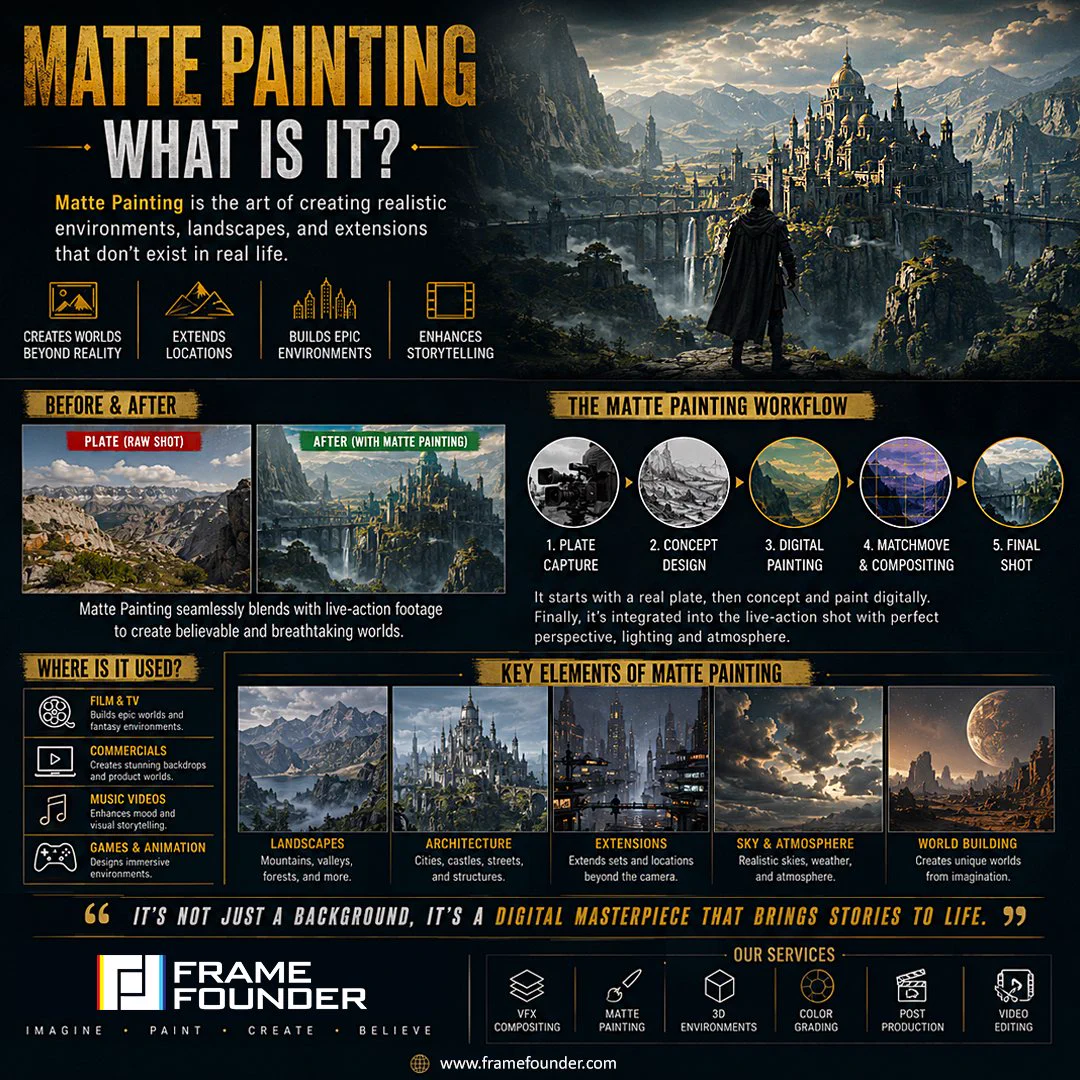 Matte painting for film and VFX