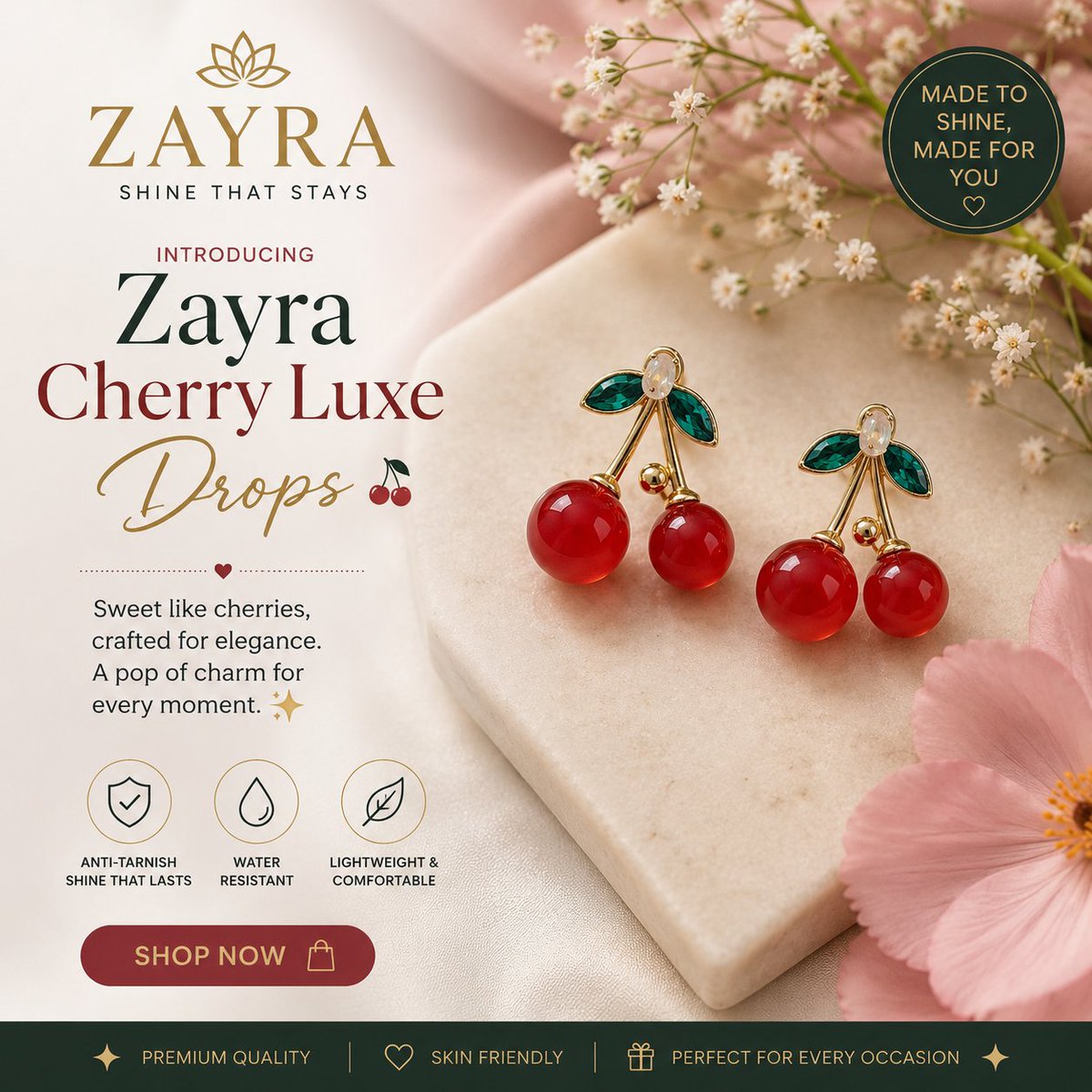 ZayraTeam's tweet photo. Zayra Cherry Luxe Drops
#zayra #earringslove #antitarnishjewelry❤️ #fashionstyle #cherry🍒
                 https://t.co/nzw8ekwe74 https://t.co/nXc3xqH3UA