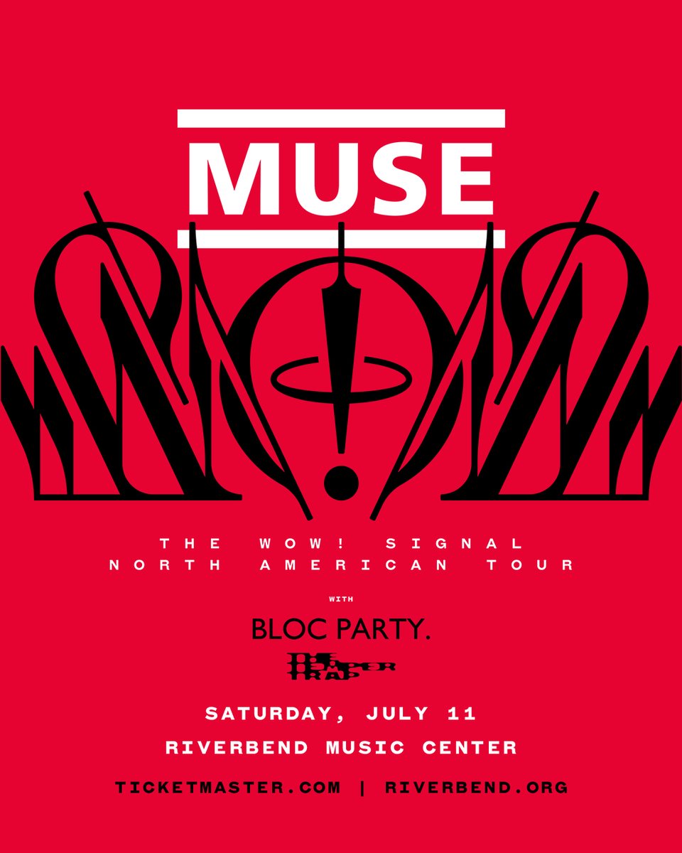riverbendpnc's tweet photo. 📡 Intercepted Message 📡

@museband has officially launched The Wow! Signal Tour... and we're up next. 🚀

The countdown ends this Saturday, July 11. If you haven't grabbed your tickets yet, consider this your sign to! 🎟️ https://t.co/oGEcZaZmwt https://t.co/3tBOeFCGia
