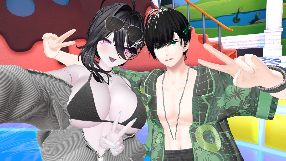 Toki_Asagi_'s tweet photo. ぽこぴーの温泉んとこでフレンドと https://t.co/e36lKm45ZV