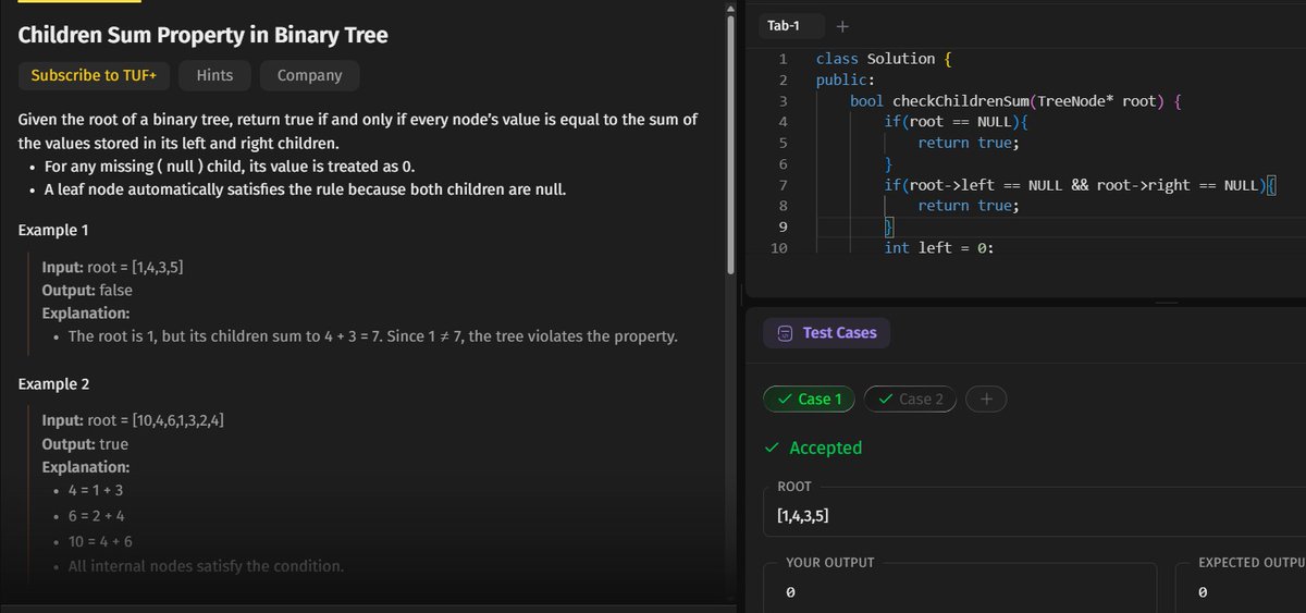 lil_meee15's tweet photo. 📅 Day 39 - #SDESheetChallenge

✅ POTD: Path Existence Queries in a Graph I

✅ Completed  problems from the Binary Trees list

@striver_79  

@takeUforward_ https://t.co/cD2DVSBGWb