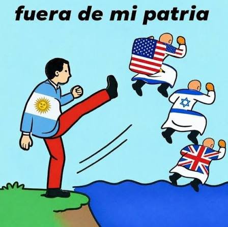 TomyArias12's tweet photo. @IsraelinSpanish Nadie les pidió que nos feliciten, dejen de bombardear países y robarnos la Patagonia mejor https://t.co/gBrAVWqMlz