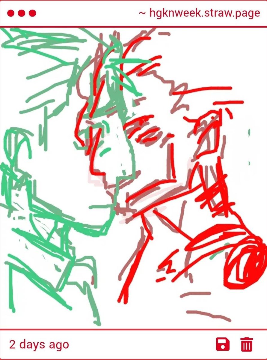 hgknweek's tweet photo. the way they overlap, while still having their defined side profiles, is amazing anon 😍😍 i love that green for higuruma, too, it feels calming and works so well against the red #higukuna #sukuhigu https://t.co/wUEvBHTPs4