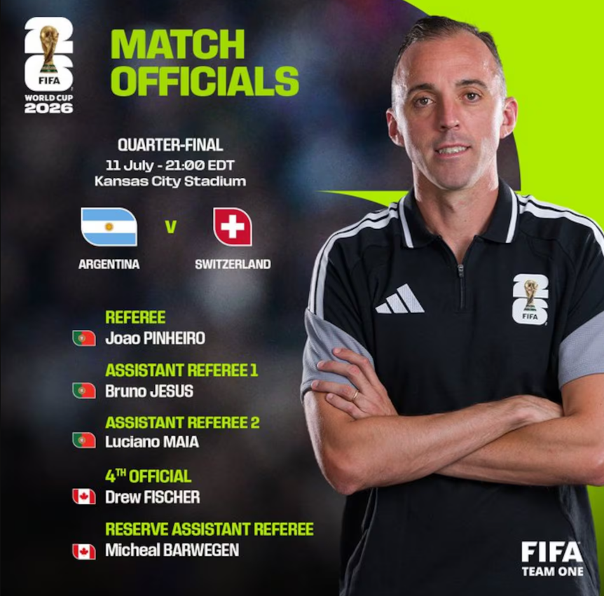 Argentina's tweet photo. #SelecciónMayor El portugués João Pinheiro fue designado para dirigir el cruce entre Argentina y Suiza por los cuartos de final

📝https://t.co/CpBtcscMWf https://t.co/h3iweURfWK
