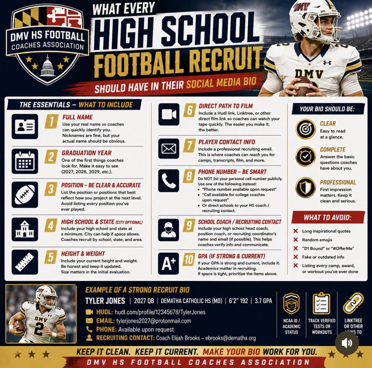 DMV High School Football Coaches Association tweet media