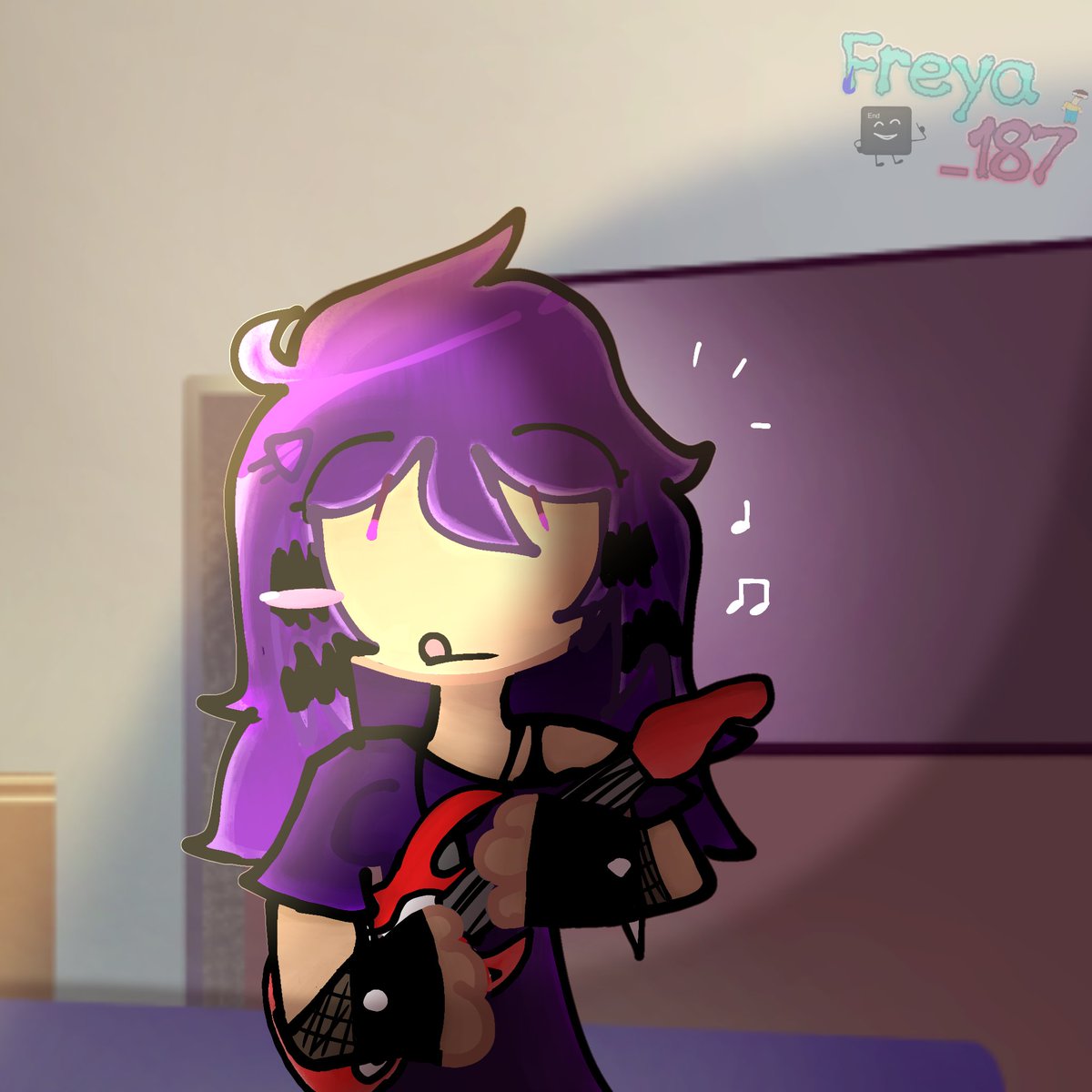 Freya__187's tweet photo. Guitar pick is playing a guitar. 

#rftk #raceforthekeys https://t.co/D9F4Ic5ZyT