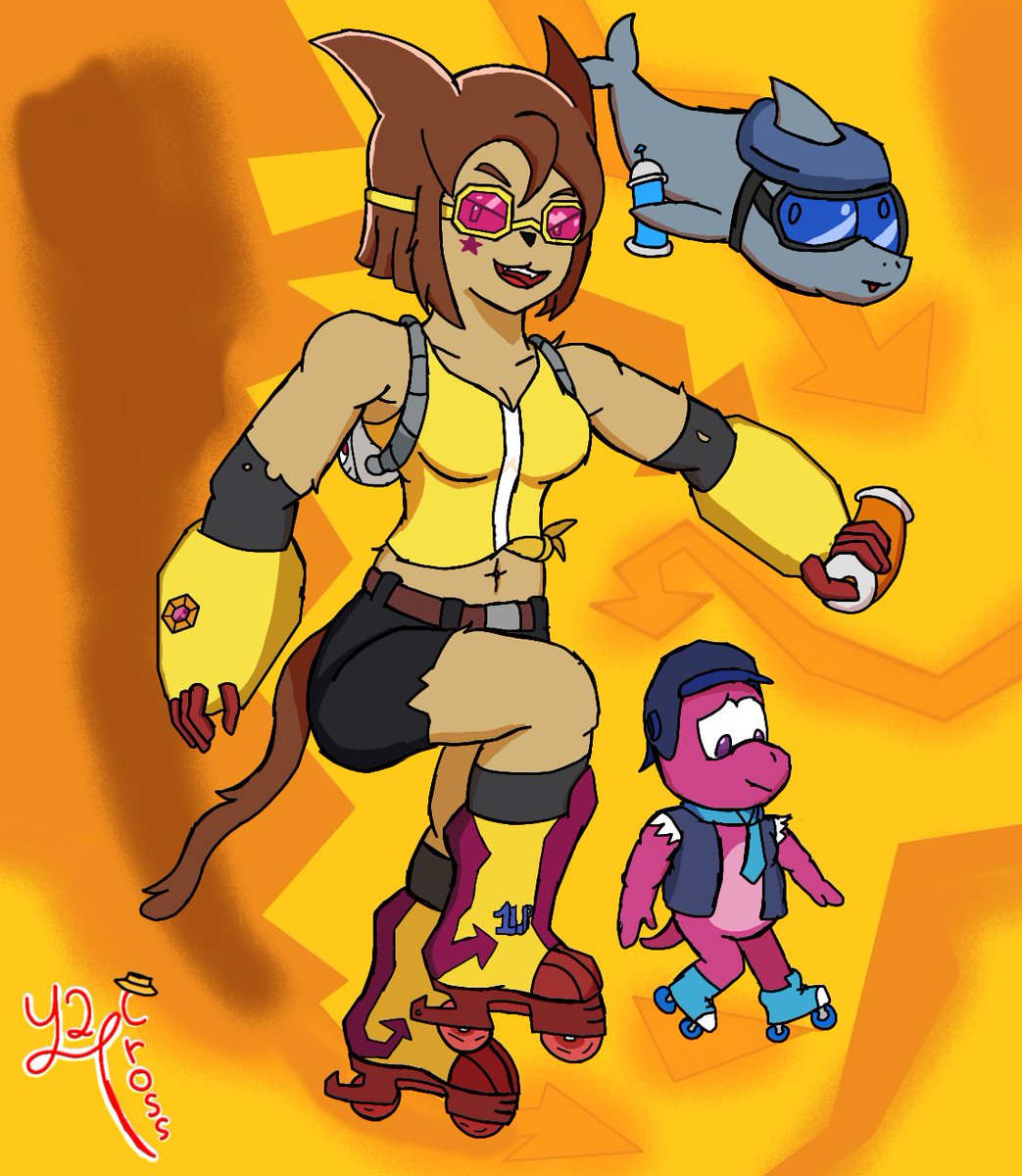 Y2CrossReal's tweet photo. #digitalart #fanart #ibisPaintX #gameoverse
"GameFunkyverse" 🐱🦖🐬
Una idea que tuve hace tiempo pero que por fin me dio el tiempo por hacer https://t.co/ZKTnG4bZEG