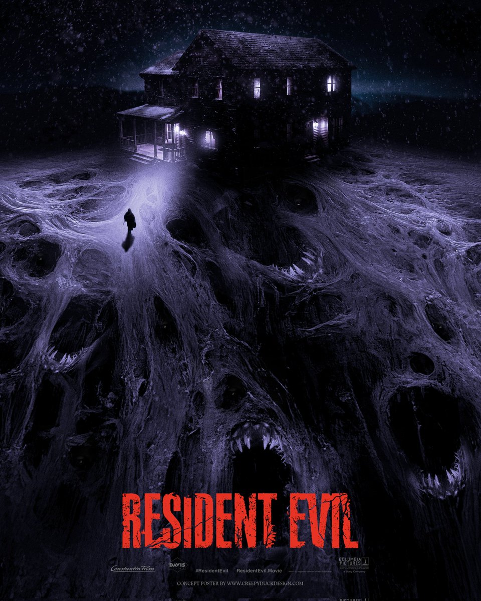 creepyduckart's tweet photo. My new concept poster for #zachcregger upcoming #ResidentEvilㅤ🤘😉🩸 https://t.co/bks9u2dVtY