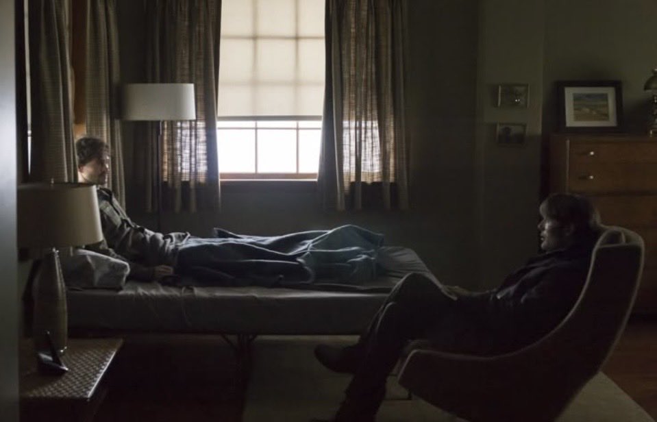 BiancoDell's tweet photo. Sleeping Beauty Will Graham had the best sleep of his life while Hannibal killed dozens of people, saved his ass, carried him a mile home, and probably bathed and dressed him too. Truly a fairy tale romance. https://t.co/NqasYp10mt