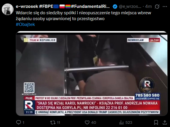 WojtekHagen2's tweet photo. E-Barbie przyznała, że siłowe wejście do TVP było przestępstwem https://t.co/KHRXVNaqYR