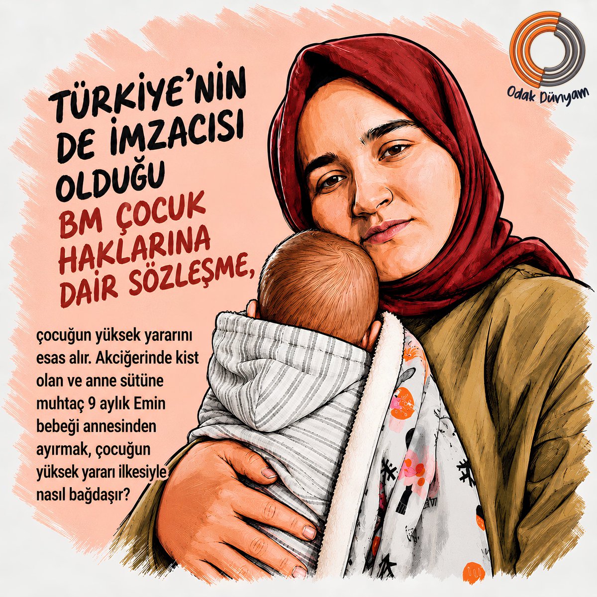 odakdunyam's tweet photo. Akciğerinde kist olan 9 aylık bebeğin annesi Rümeysa Şanal, 12 Haziran 2026’dan bu yana cezaevinde tutuluyor.

@FilizKer 

#KHKZulmüneSon https://t.co/58yXg2T0FV